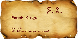 Posch Kinga névjegykártya